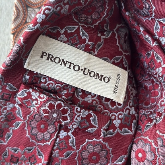 Lot of 3 Pronto Uomo Ties 100% Silk Men's - Picture 4 of 9
